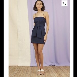knee length dresses for ladies Reese Cupro Mini Dress- Hazel – Wilson and Hunter main image 1